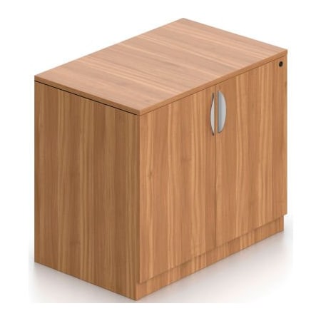 Gec Offices To Go - Storage Cabinet with Lock, 36"W x 22"D x 29-1/2"H, Walnut SL3622SC-AWL
